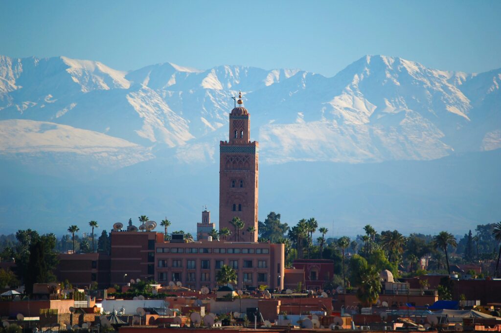 beautiful view of red city